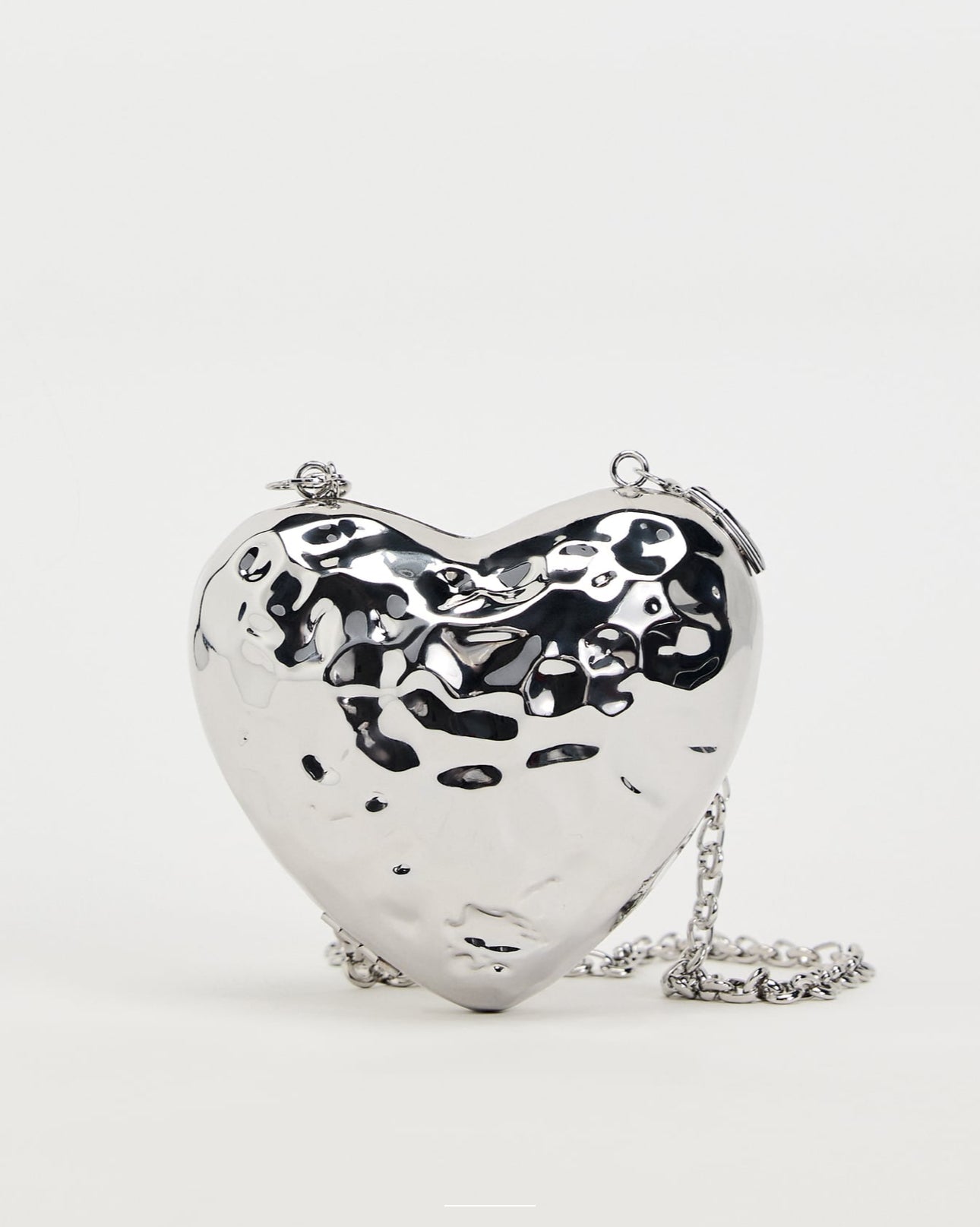 Clutch silver heart