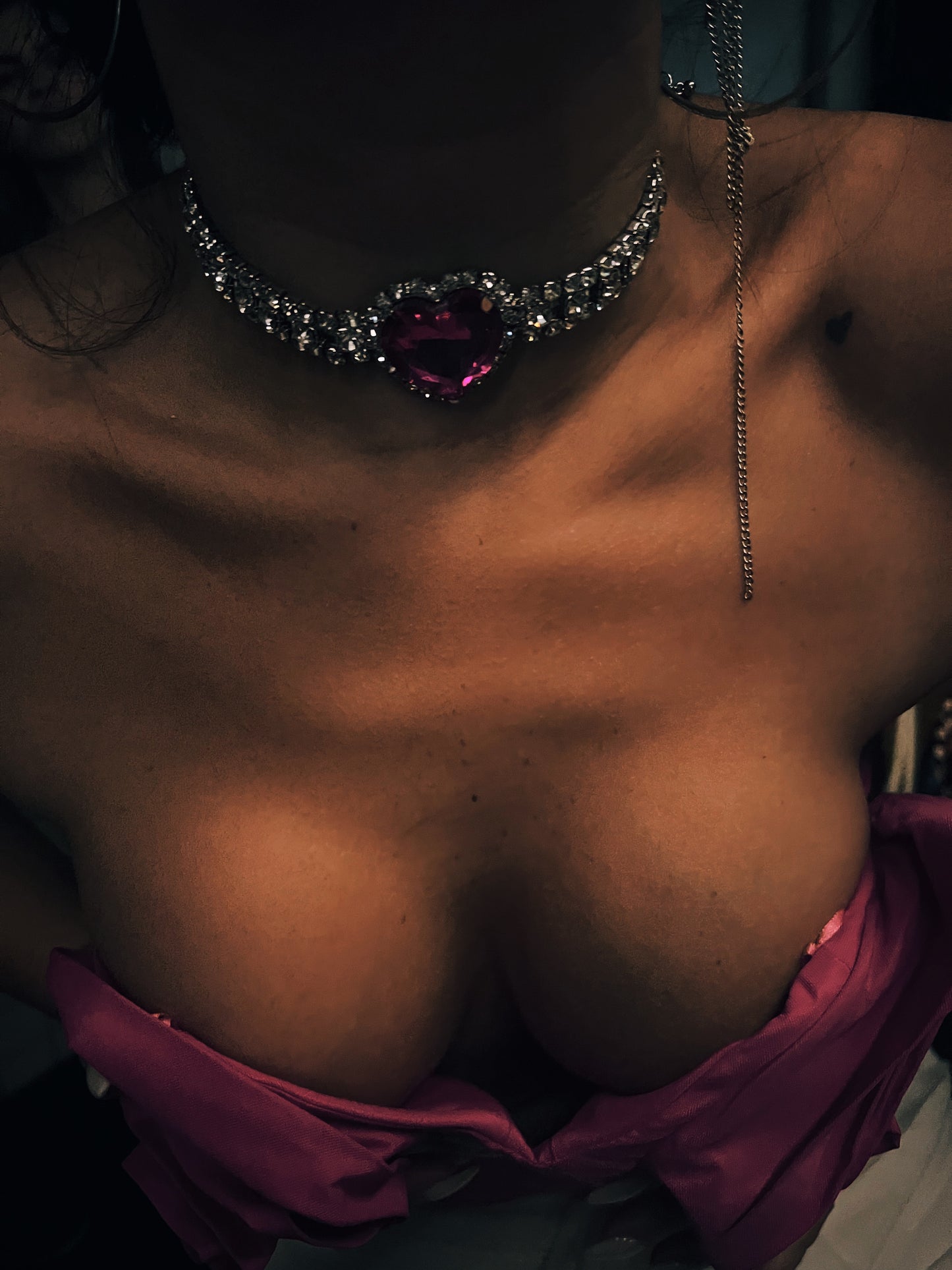 Choker 'coração do oceano' pink