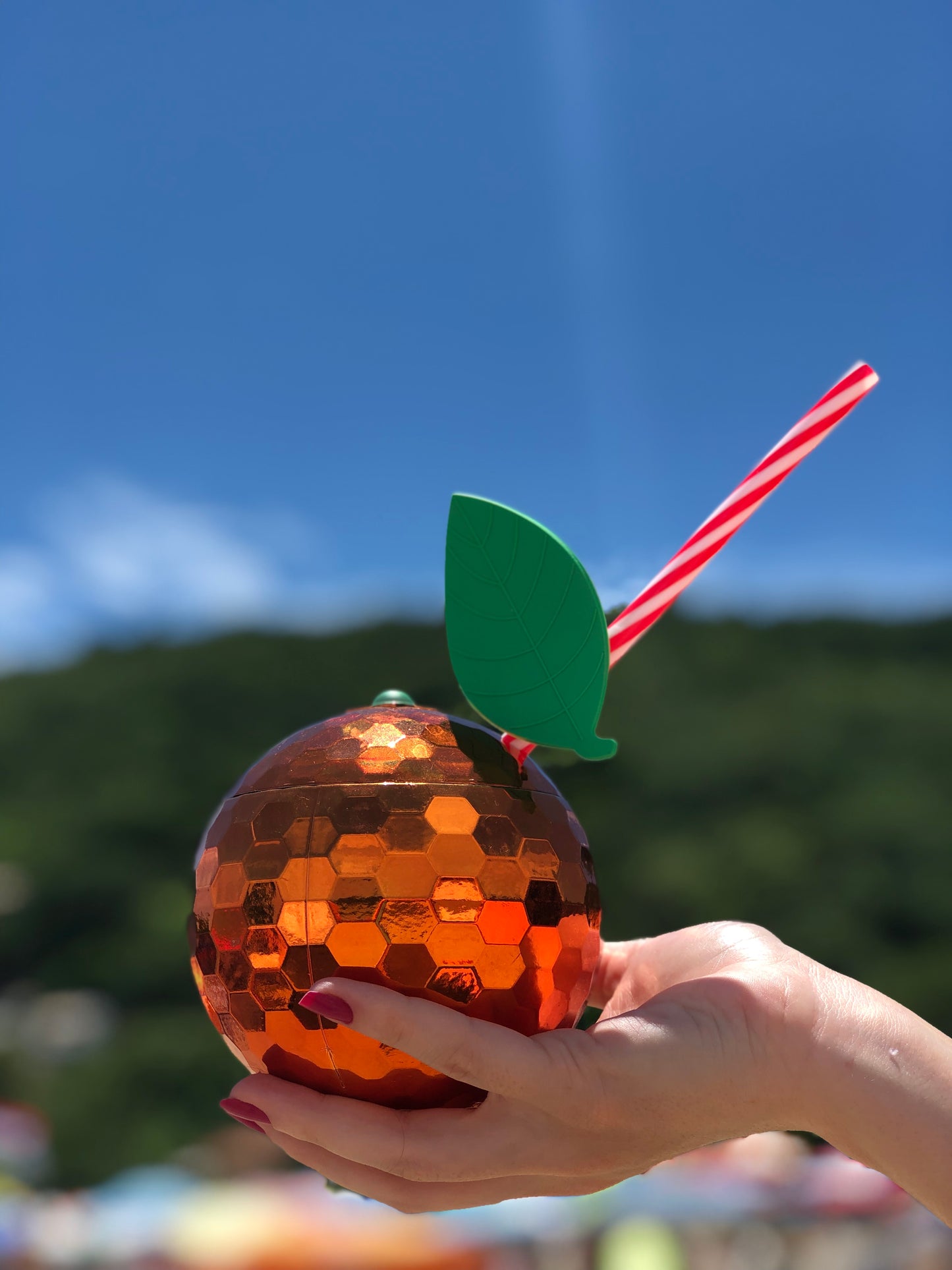 Copo disco orange