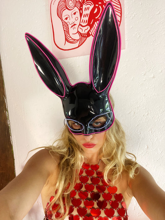 Máscara bunny led