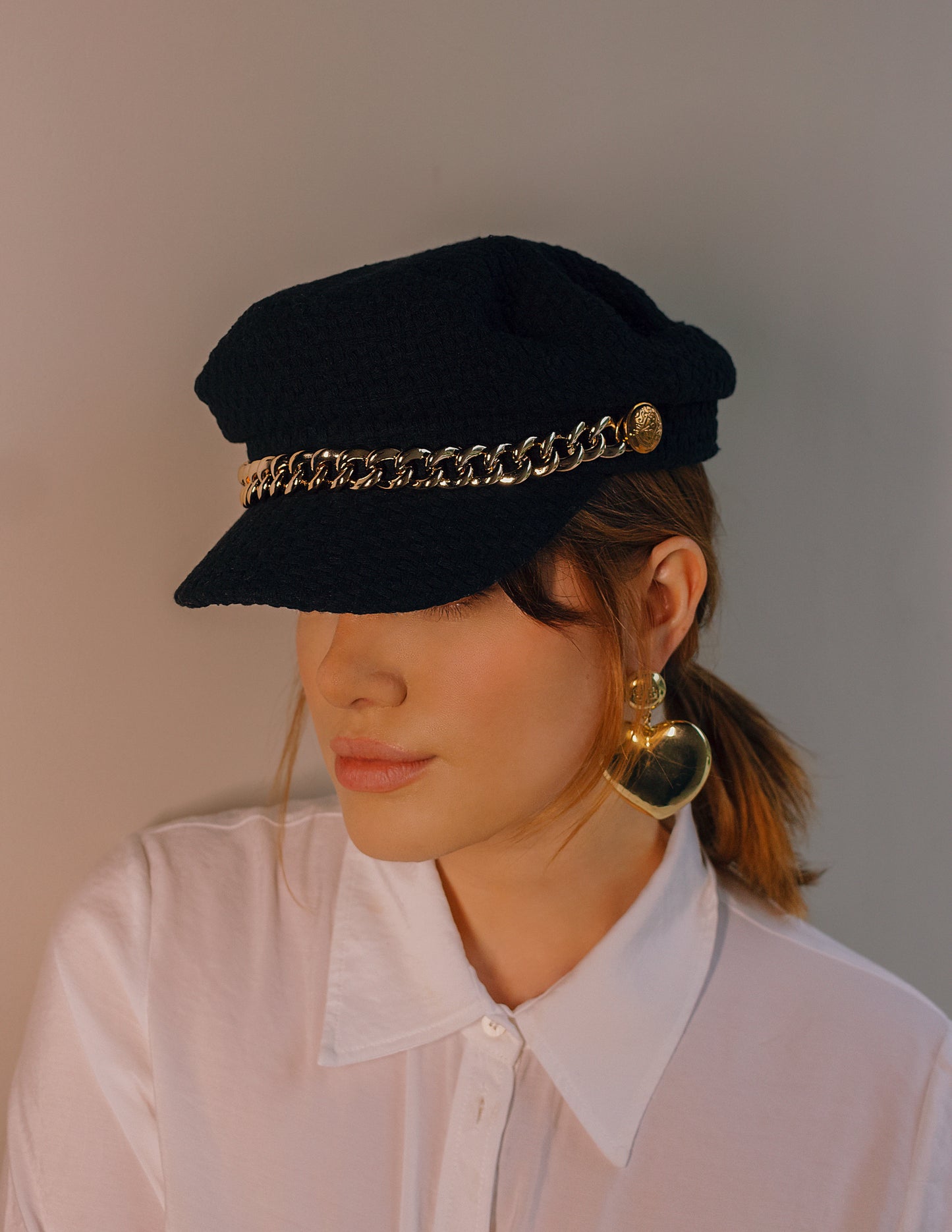 Baker boy cap black