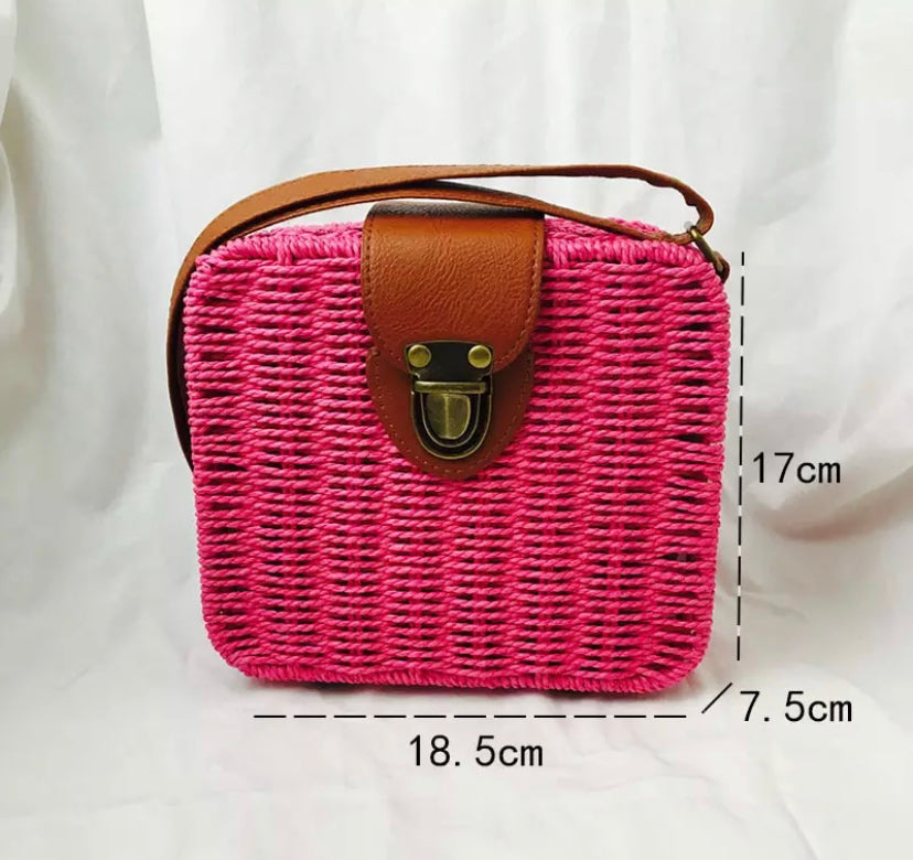 Bag palha rosa
