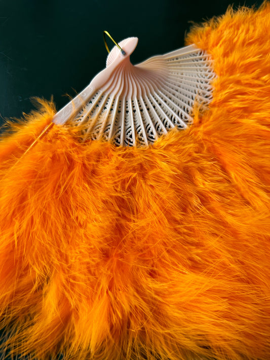 Leque plumas orange