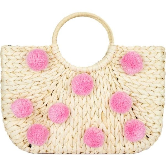 Bolsa palha pompom
