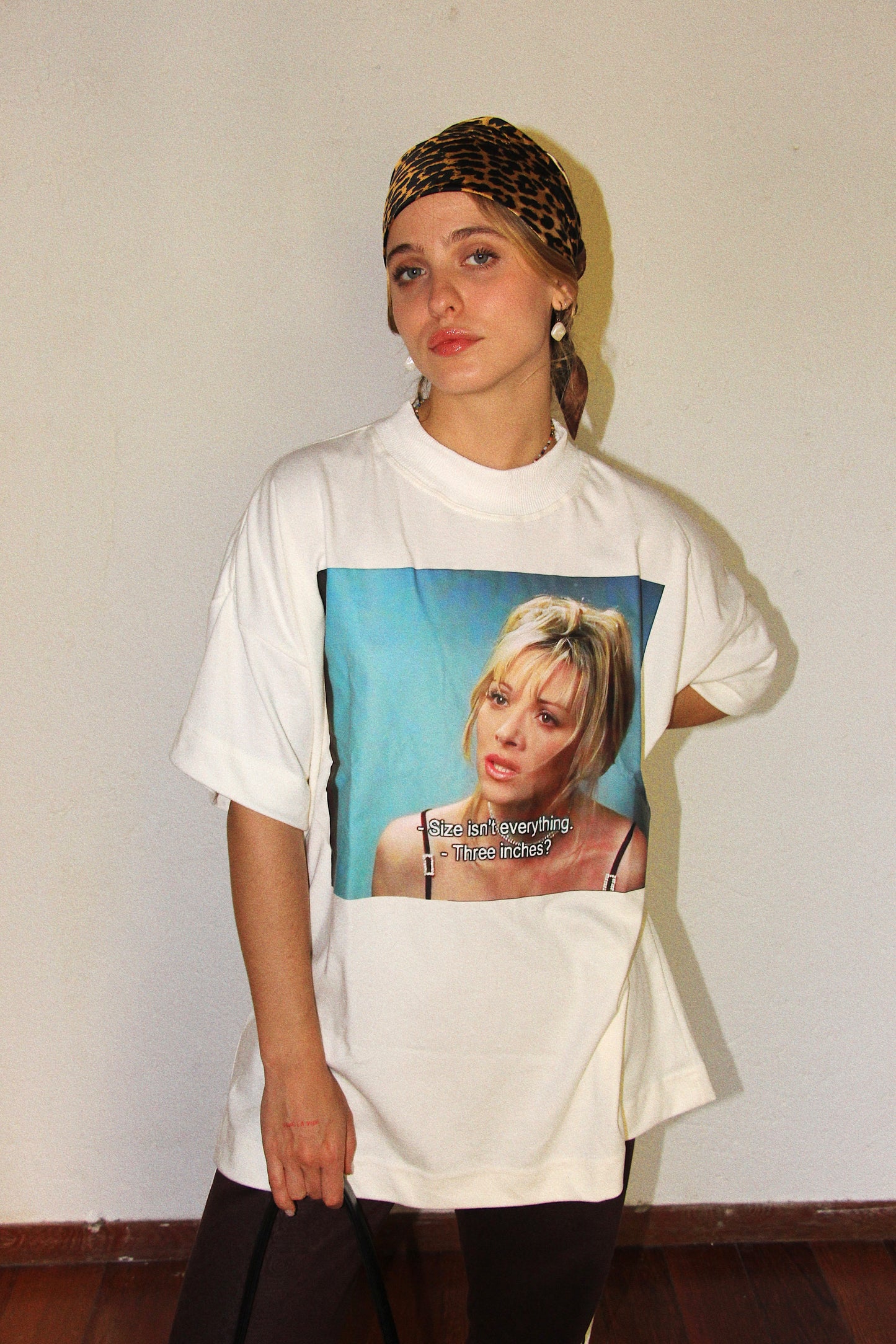 Camiseta oversized Samantha size off-white