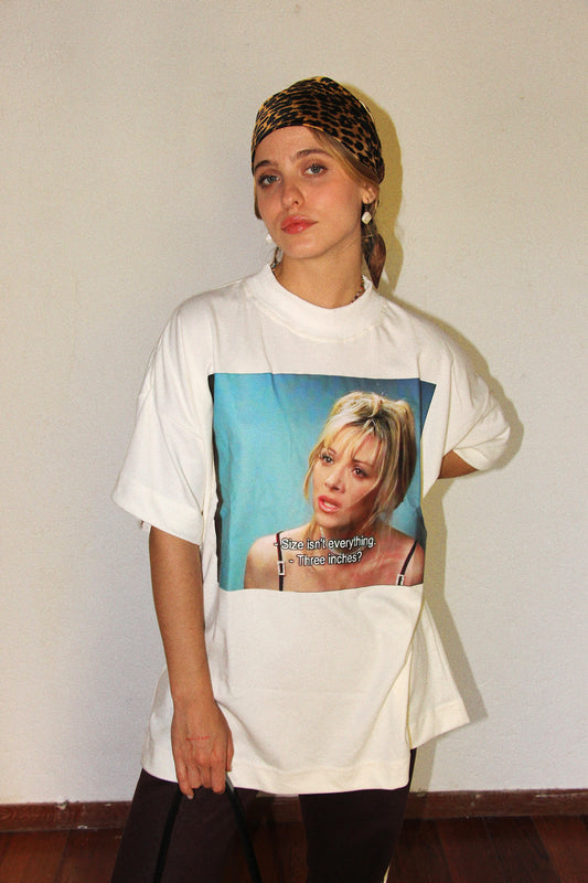 Camiseta oversized Samantha size off-white