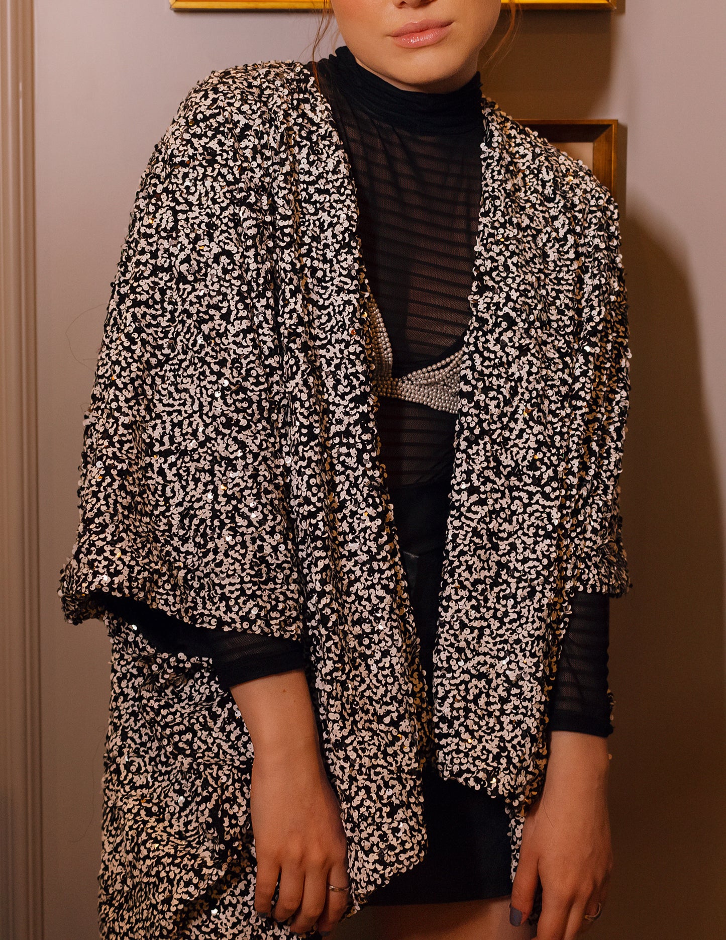 Kimono pb paetê