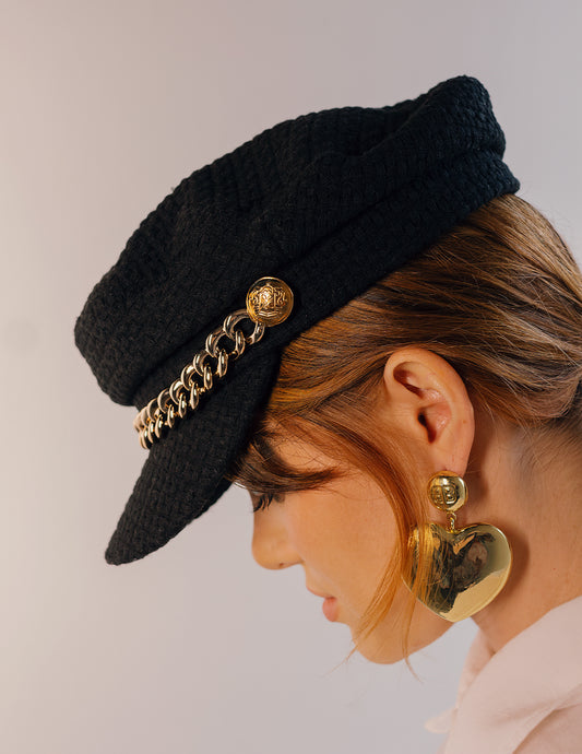 Baker boy cap black